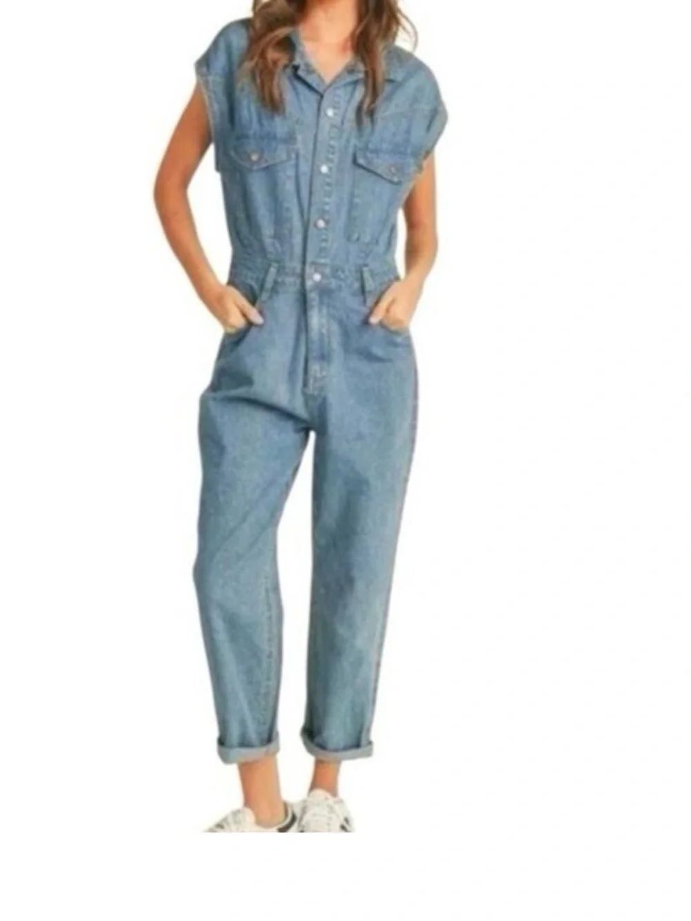 Blank nyc denim jumpsuit blue overalls women size small